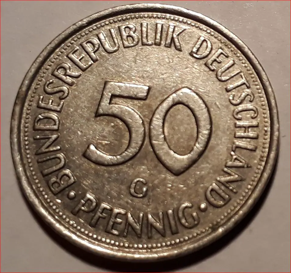 50 Pfennig Münze von 1976 - Schatzwert Wert von Schätzen