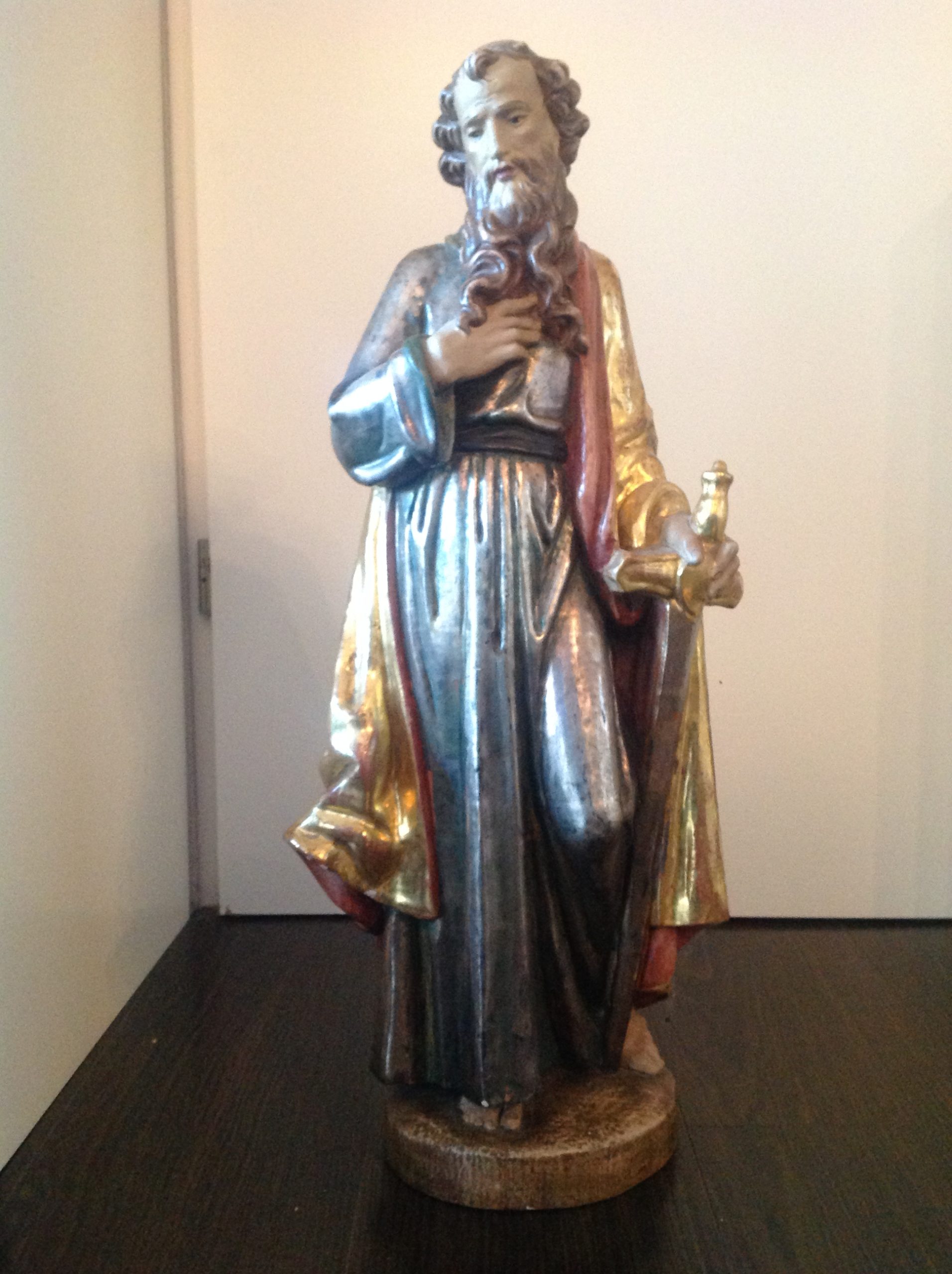 Heiligenfiguren Paulus ca. 60cm - Schatzwert Wert von Schätzen